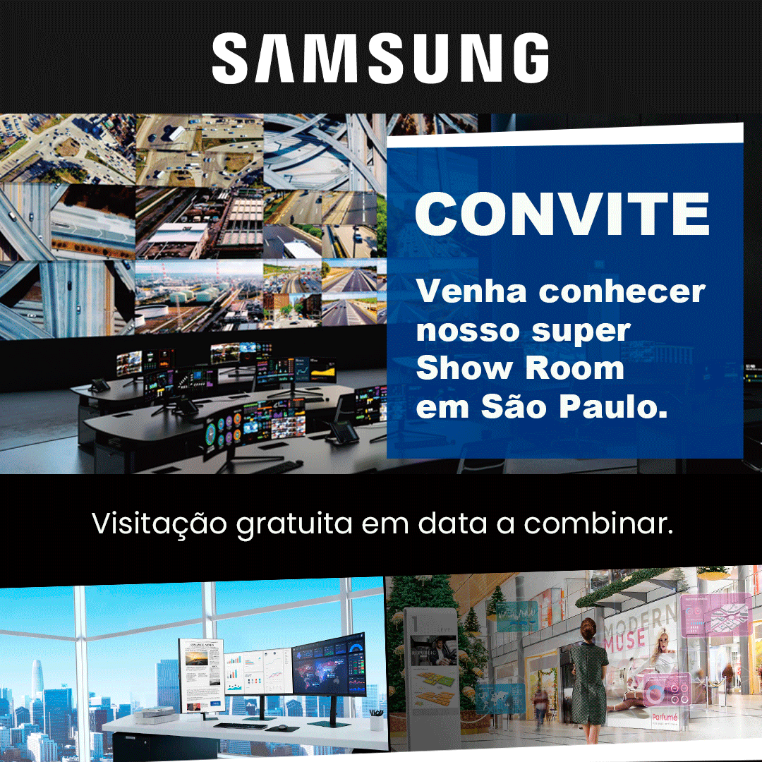 Venha conhecer o show room Samsung em São Paulo.